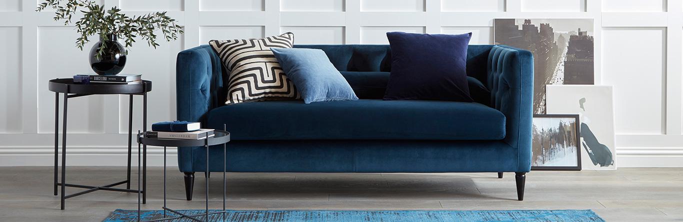 Mya 3 Seater Sofa Simply Velvet Dfs Ireland