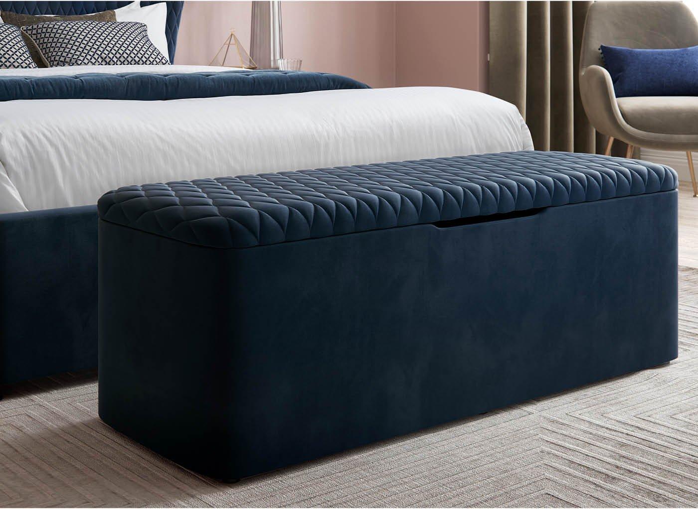 Upholstered ottoman blanket deals box