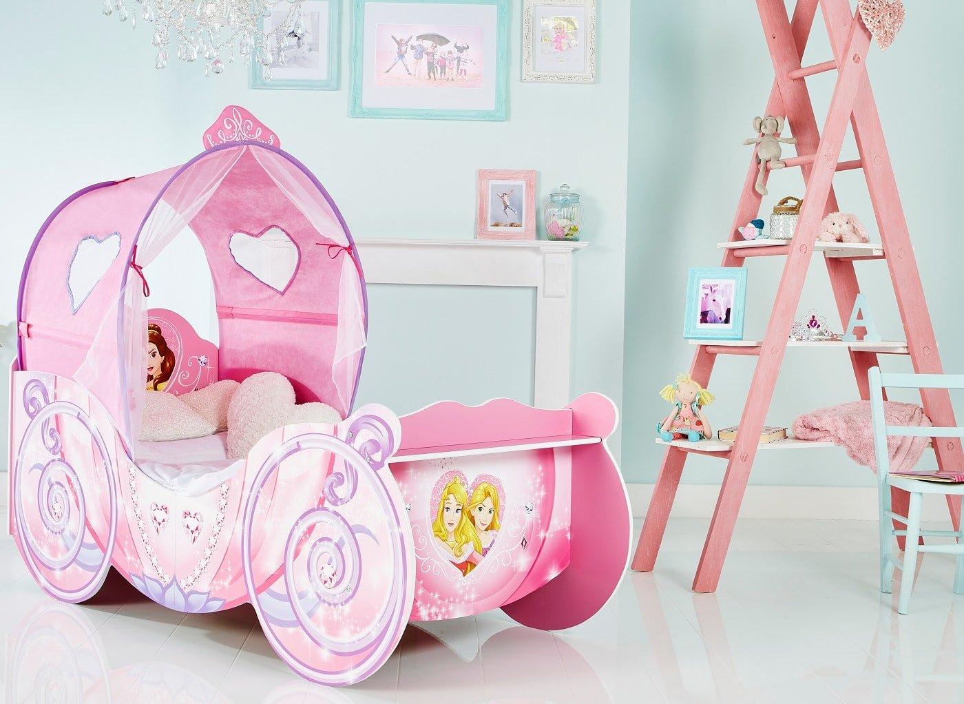 Disney Princess Carriage Toddler Bed Frame With Canopy