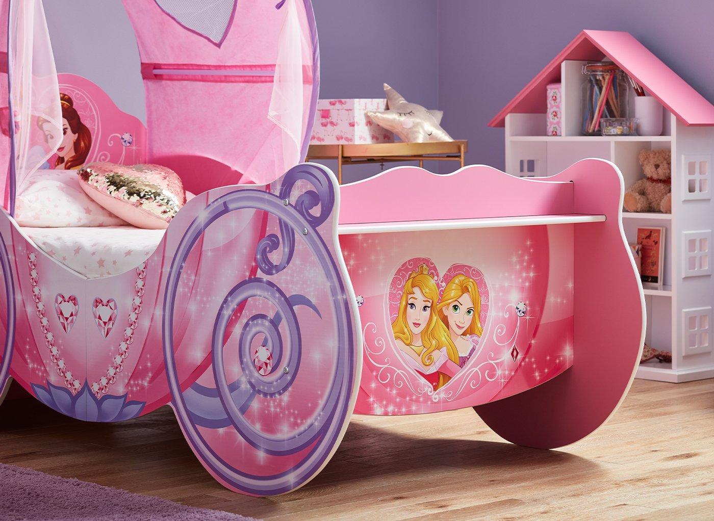 Disney Princess Carriage Toddler Bed Frame With Canopy Kids Beds
