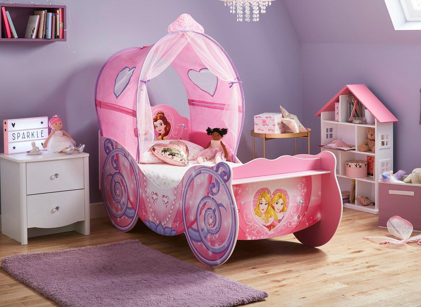 Disney Princess Carriage Toddler Bed Frame With Canopy Kids