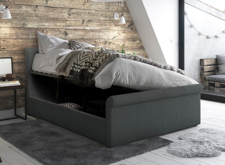 High ottoman store bed frame