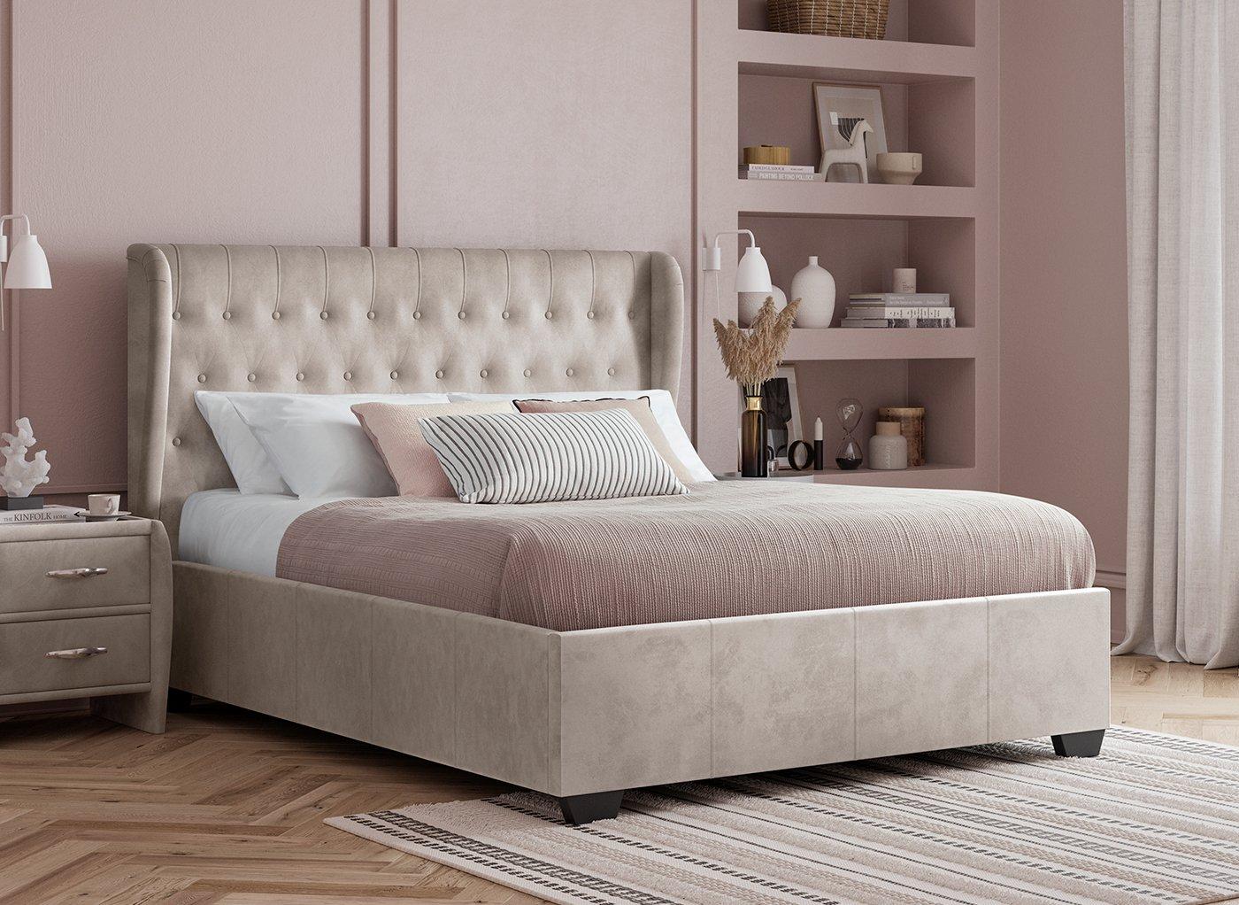 Sana VelvetFinish Ottoman Bed Frame Dreams
