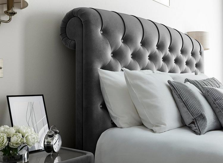 

Ellis Velvet-Finish Bed Frame image 4
