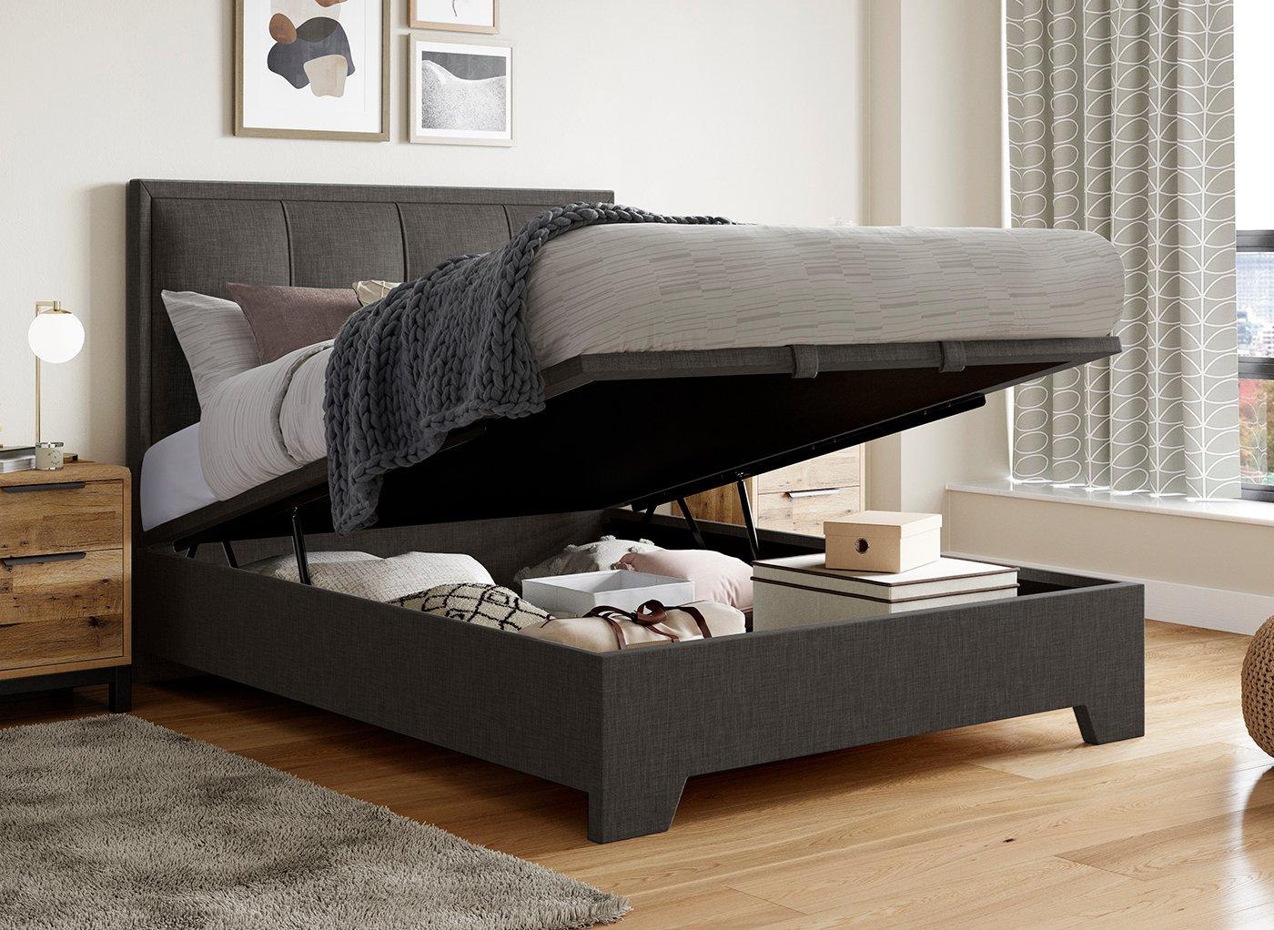 Hopkins Fabric Upholstered Ottoman Bed Frame