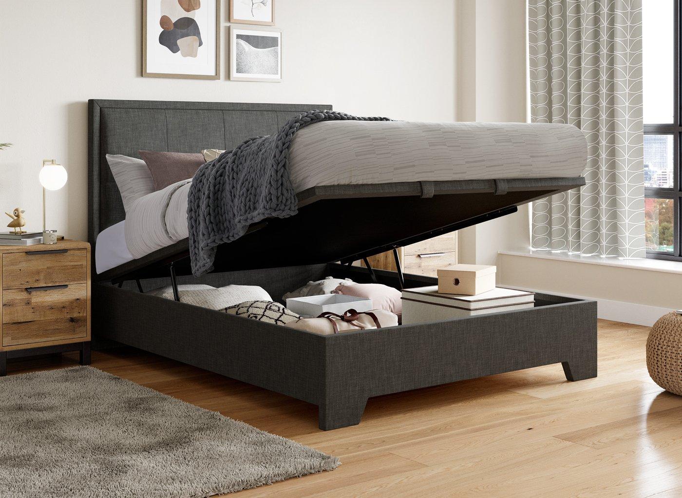 Wilson Fabric Upholstered Ottoman Bed Frame 