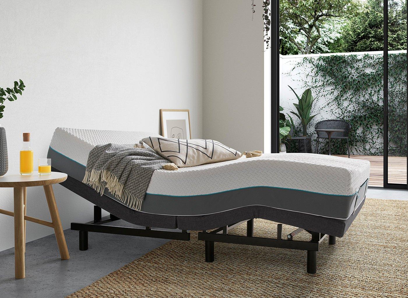 Queen size mattress store bed frame