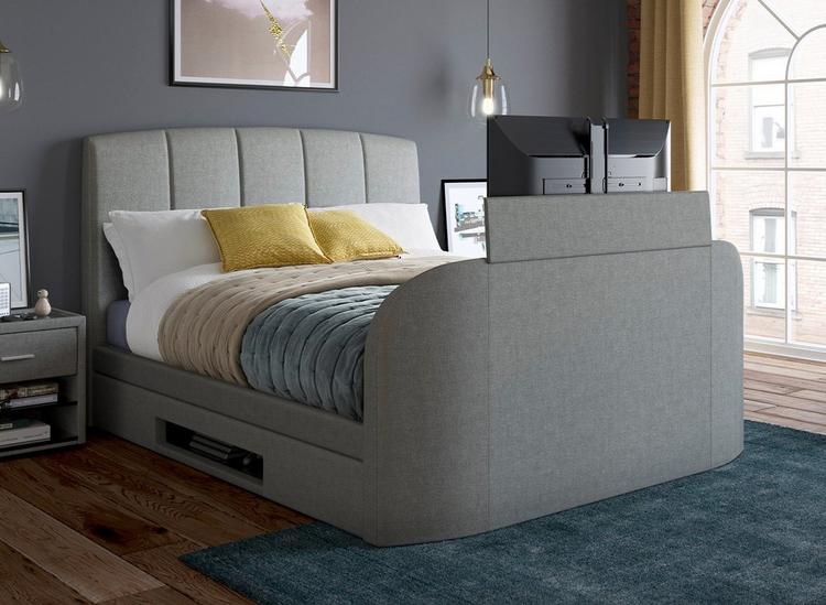 Bed frame deals with tv storage