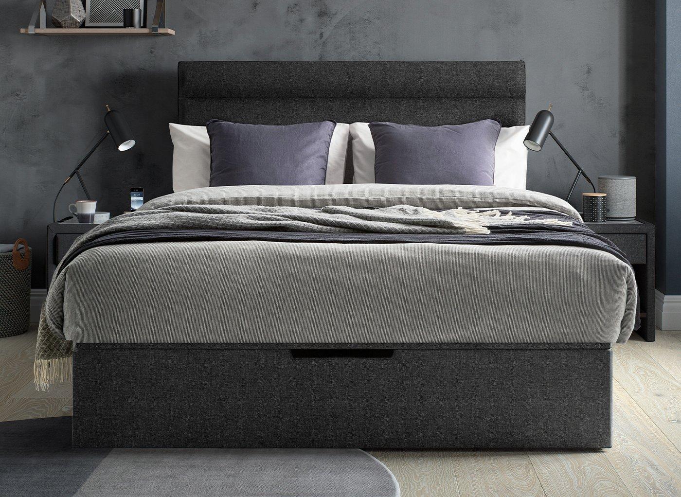 Sutton queen deals gray canopy bed