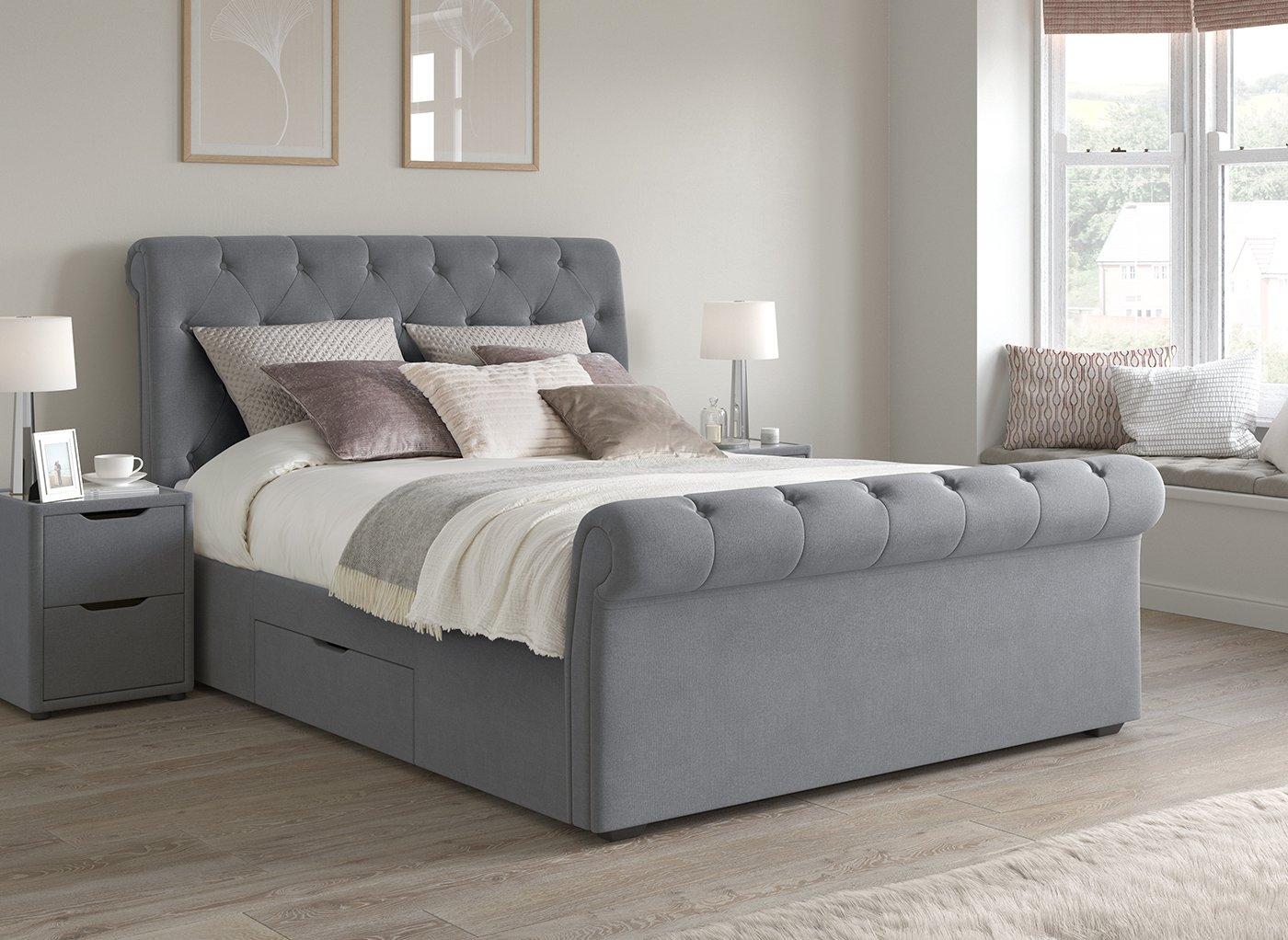 Langford Upholstered Bed Frame (£599) Mattresses Up to
