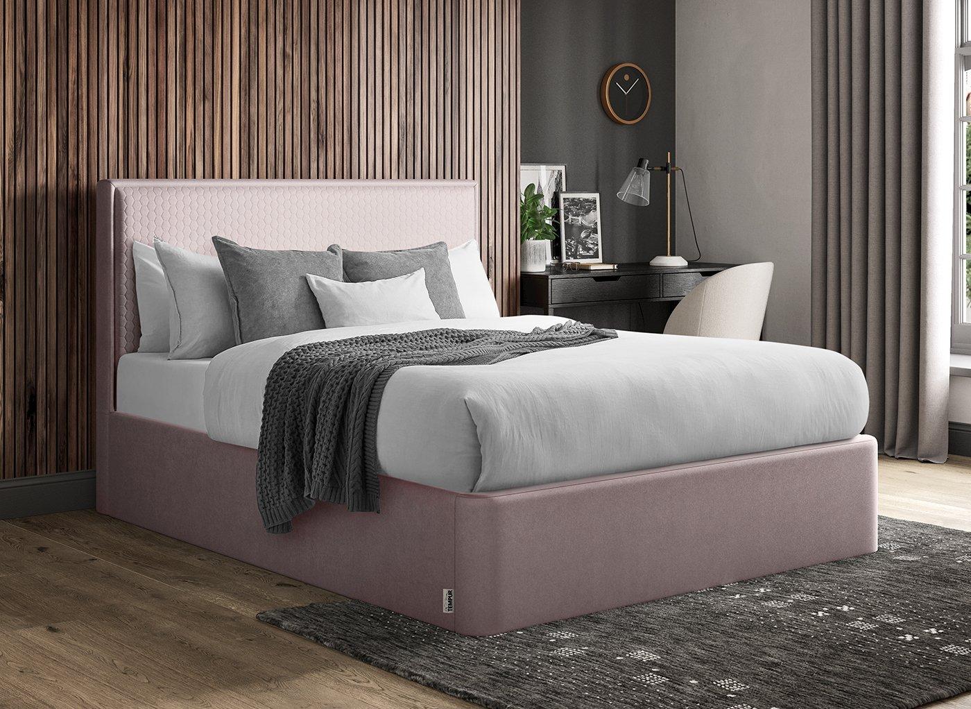 TEMPUR® Reign Velvet-Finish Ottoman Bed Frame