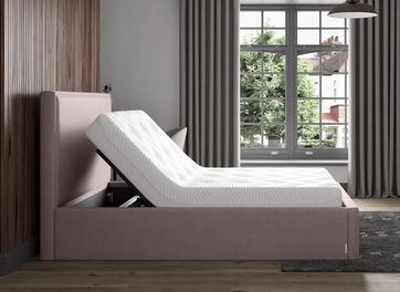 TEMPUR Reign Sleepmotion Adjustable Velvet-Finish Bed Frame