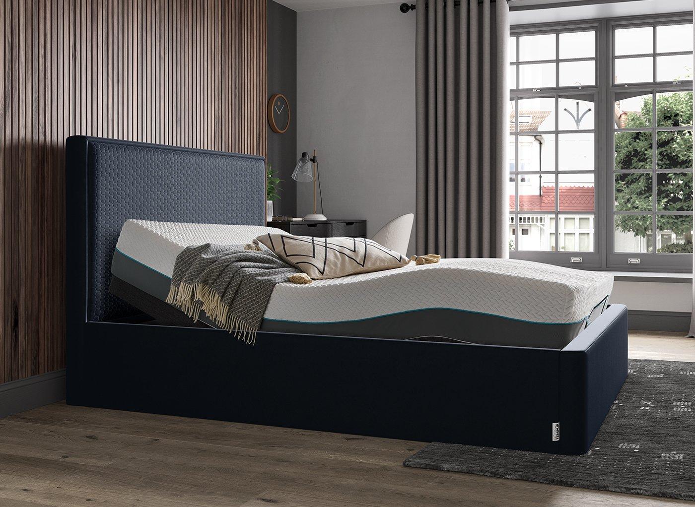 TEMPUR® Reign Sleepmotion Adjustable Velvet-Finish Bed Frame