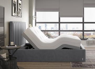 TEMPUR Duke Sleepmotion Adjustable Velvet-Finish Bed Frame