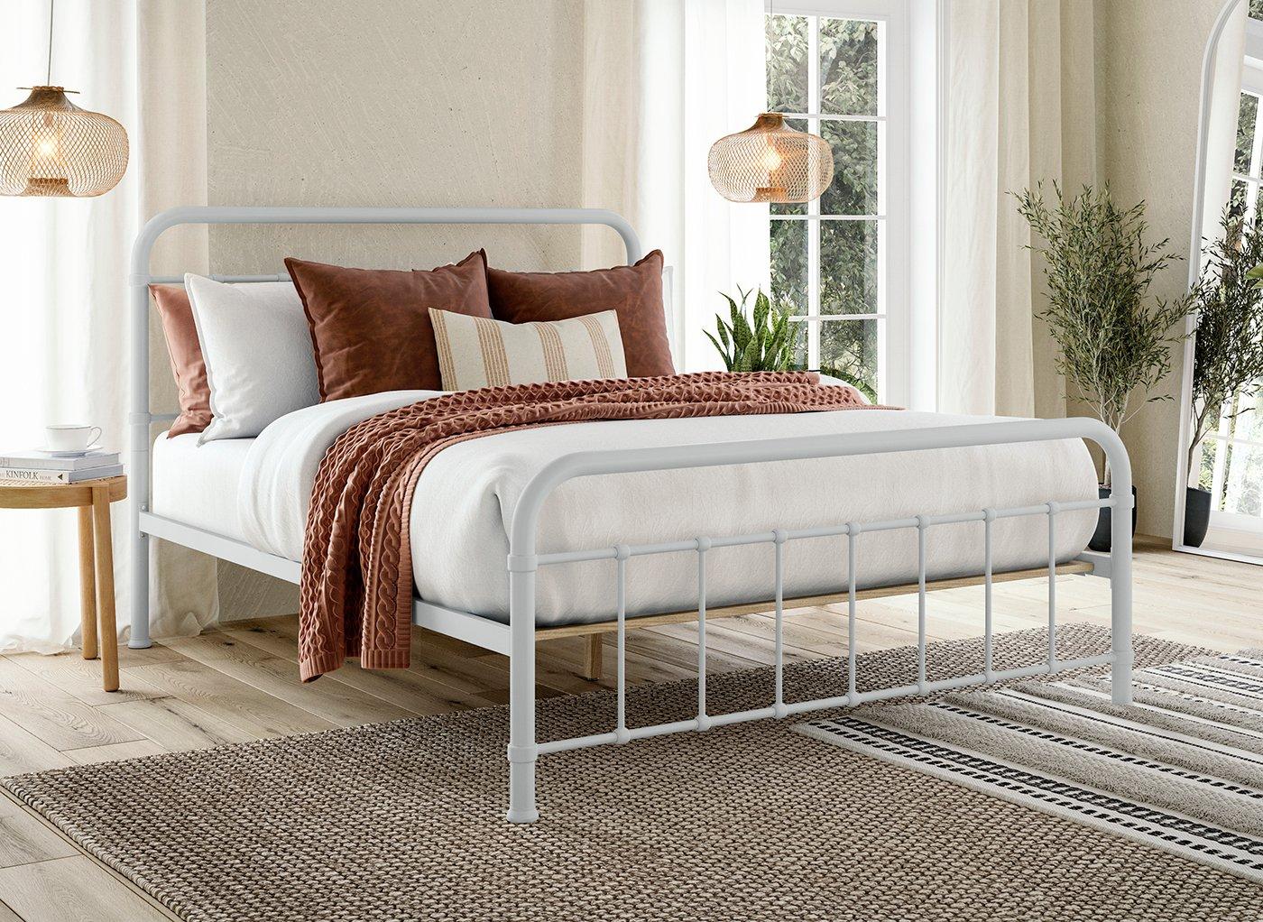 Bed frames deals metal white