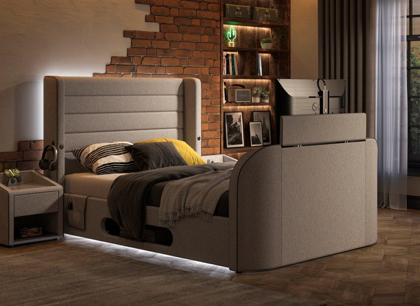 Drift Gaming Ottoman TV Bed Frame