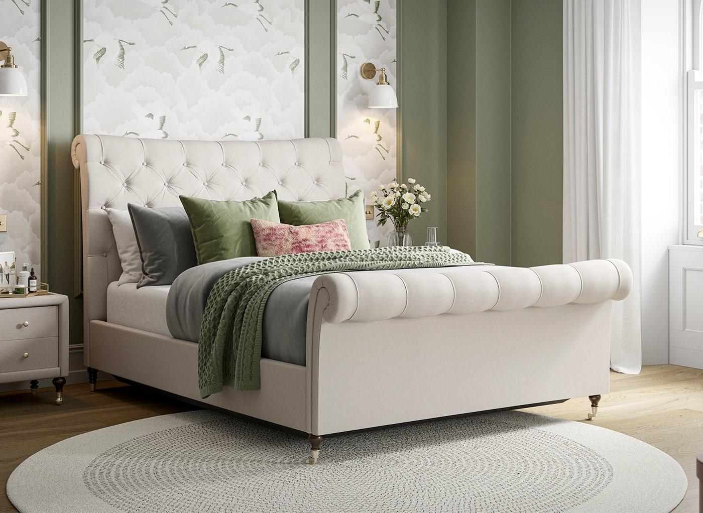 Alana Upholstered Shadow Ottoman Bed Frame