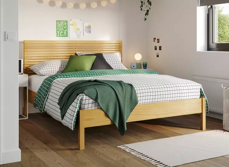 Annika Wooden Low Rise Bed Frame