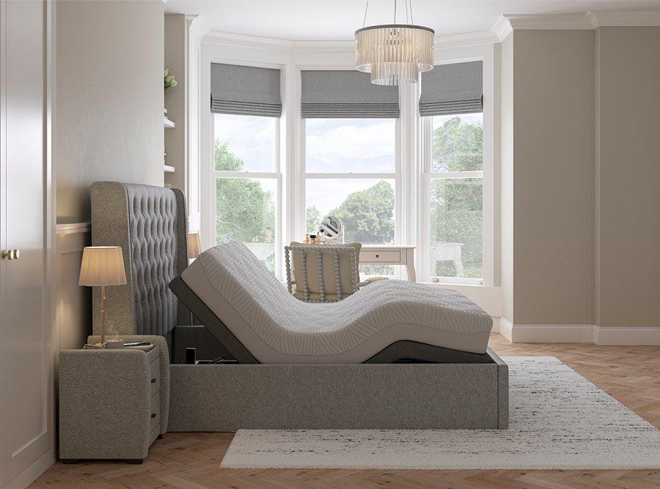 Deacon Sleepmotion Adjustable Upholstered Bed Frame