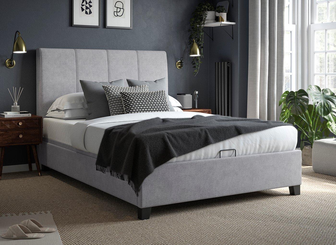 Clearance Francesca Upholstered Electric Ottoman Bed Frame