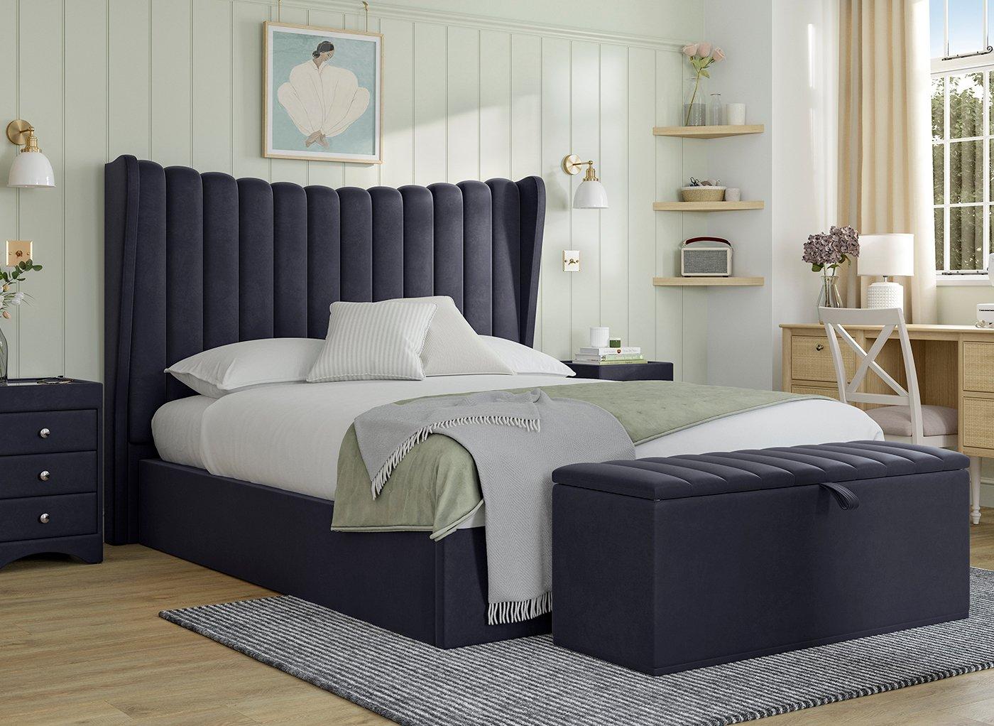 Octavia VelvetFinish Ottoman Bed Frame Dreams