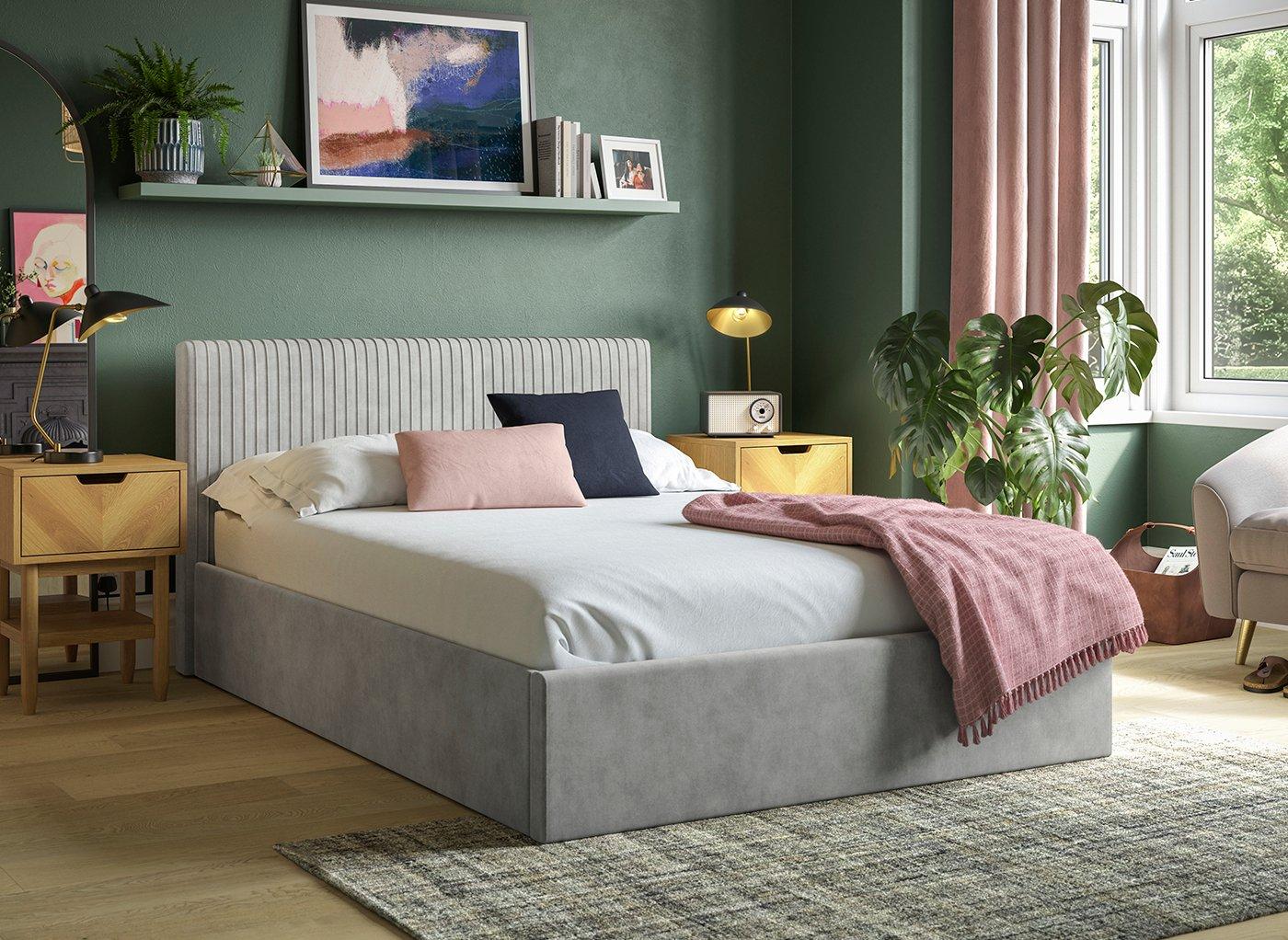 Louanna Upholstered Ottoman Bed Frame