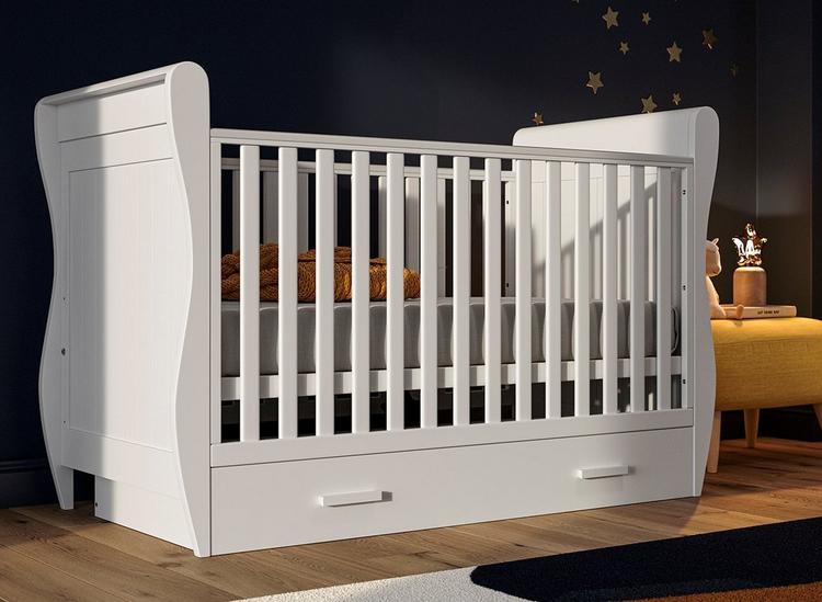 Cream sleigh cot bed sale