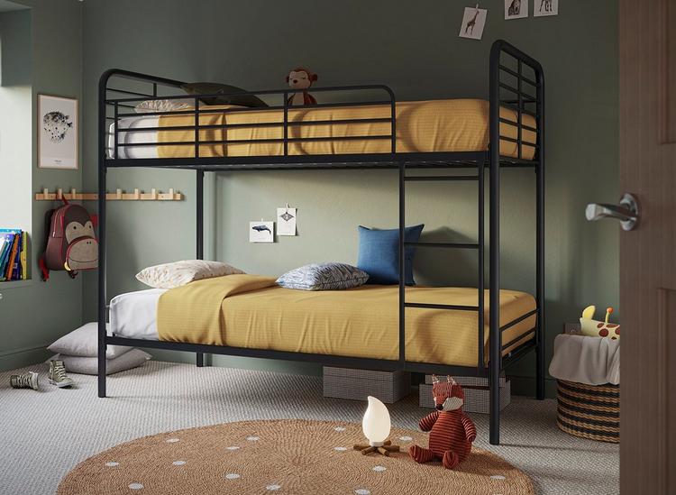 Metal bunk bed full over deals twin