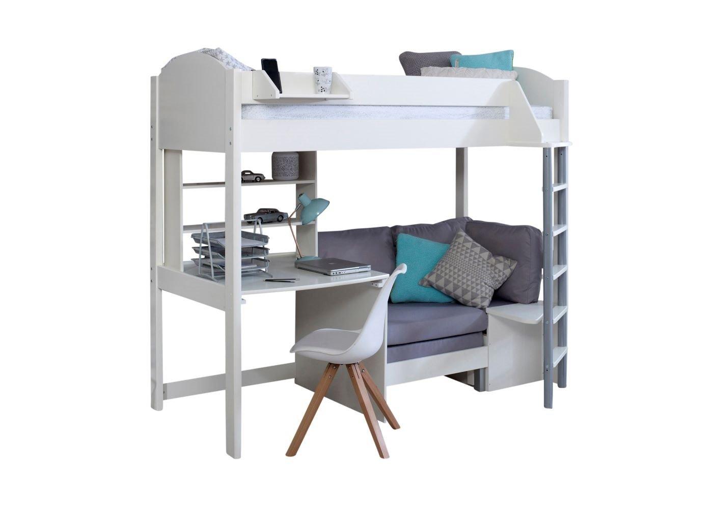 Timmy Kids Wooden High Sleeper with Desk Futon Dreams