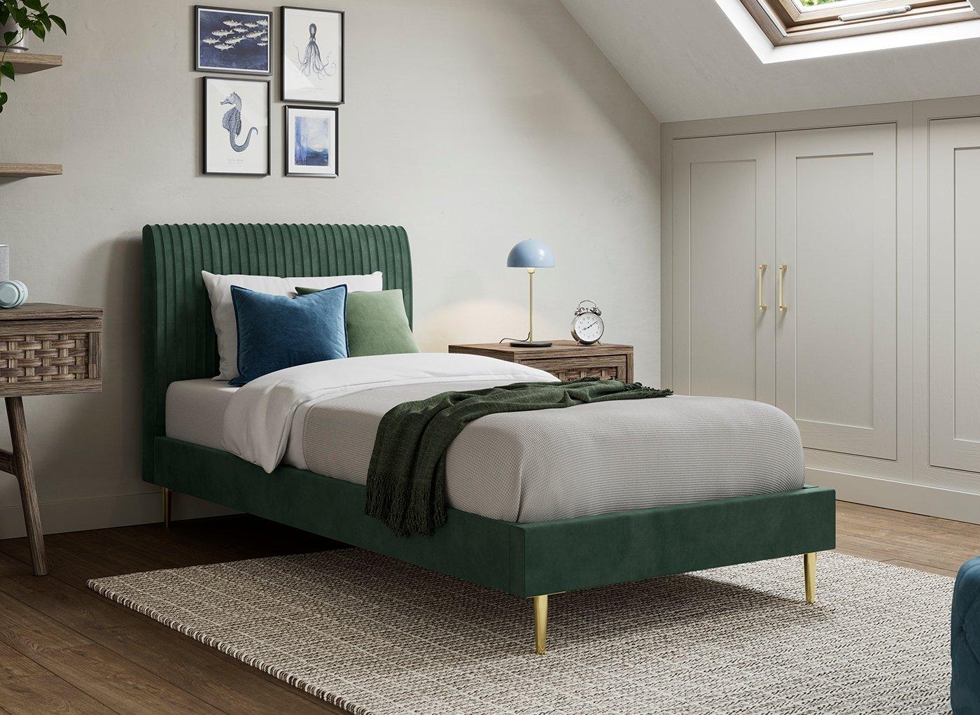 Estella Velvet-Finish Kids Bed Frame