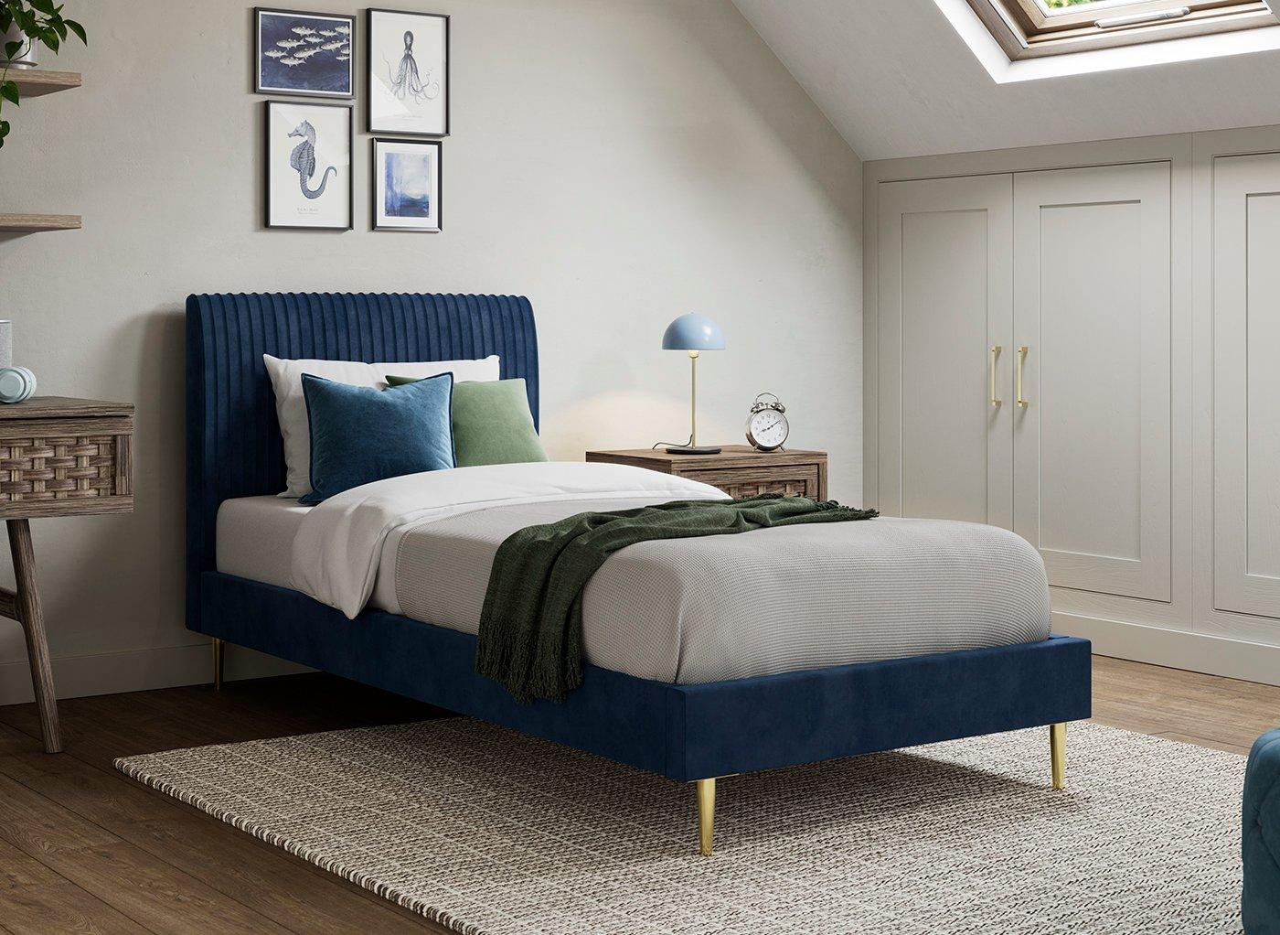 Estella Velvet-Finish Kids Bed Frame