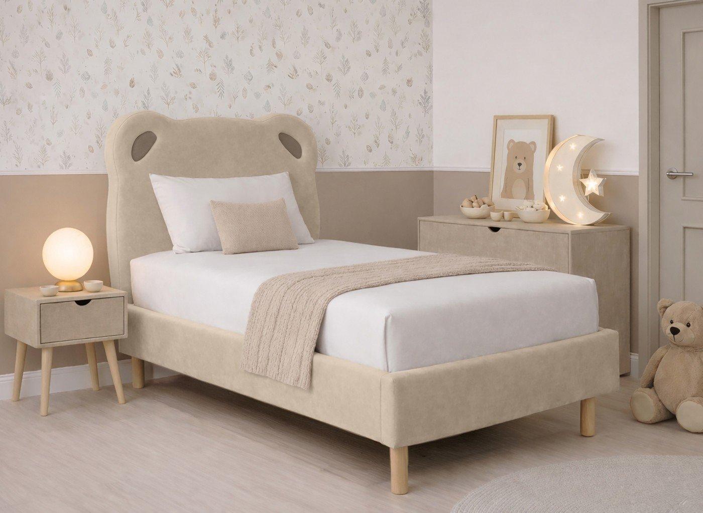 Ella Upholstered Kids Teddy Bed Frame