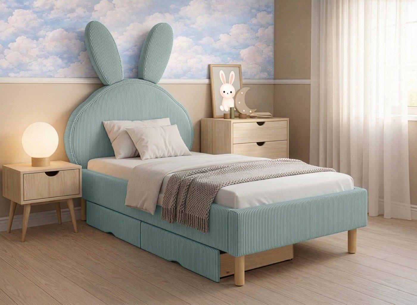 Darcie Upholstered Kids Bunny Bed Frame