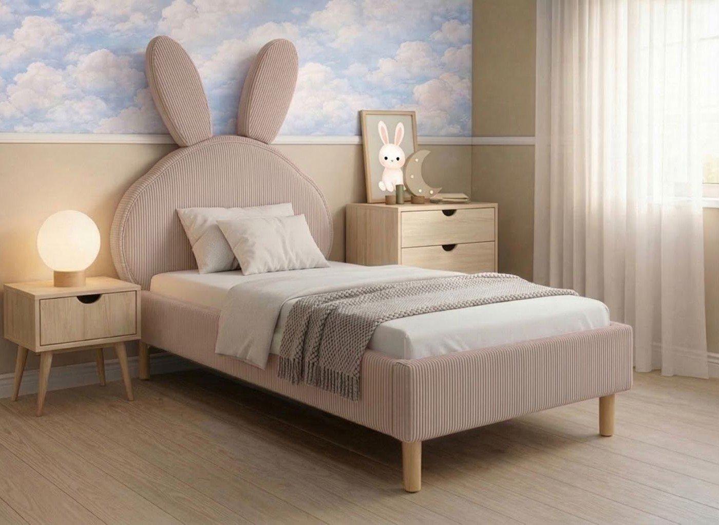 Darcie Upholstered Kids Bunny Bed Frame