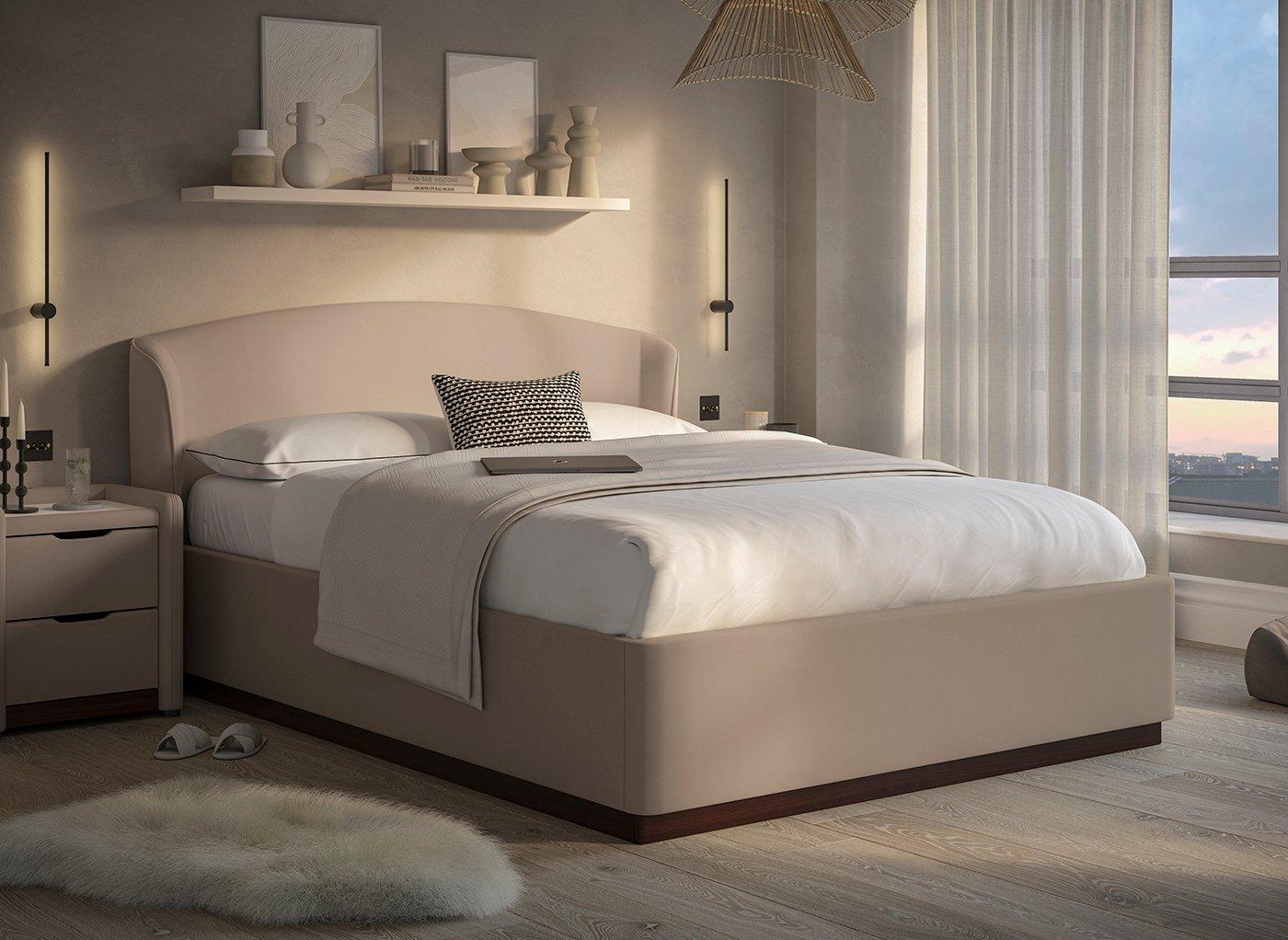 Chloe Upholstered Ottoman Bed Frame