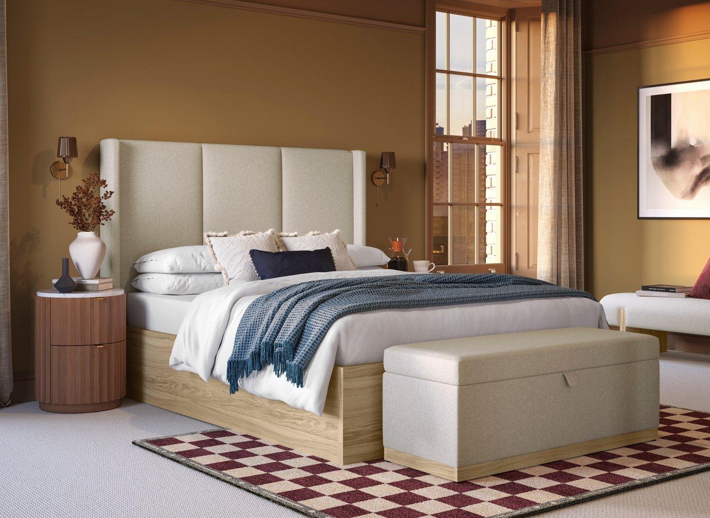 House Beautiful Rosa Upholstered Ottoman Bed Frame