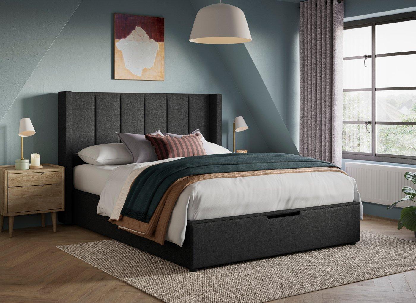 Adwell Upholstered Ottoman Bed Frame
