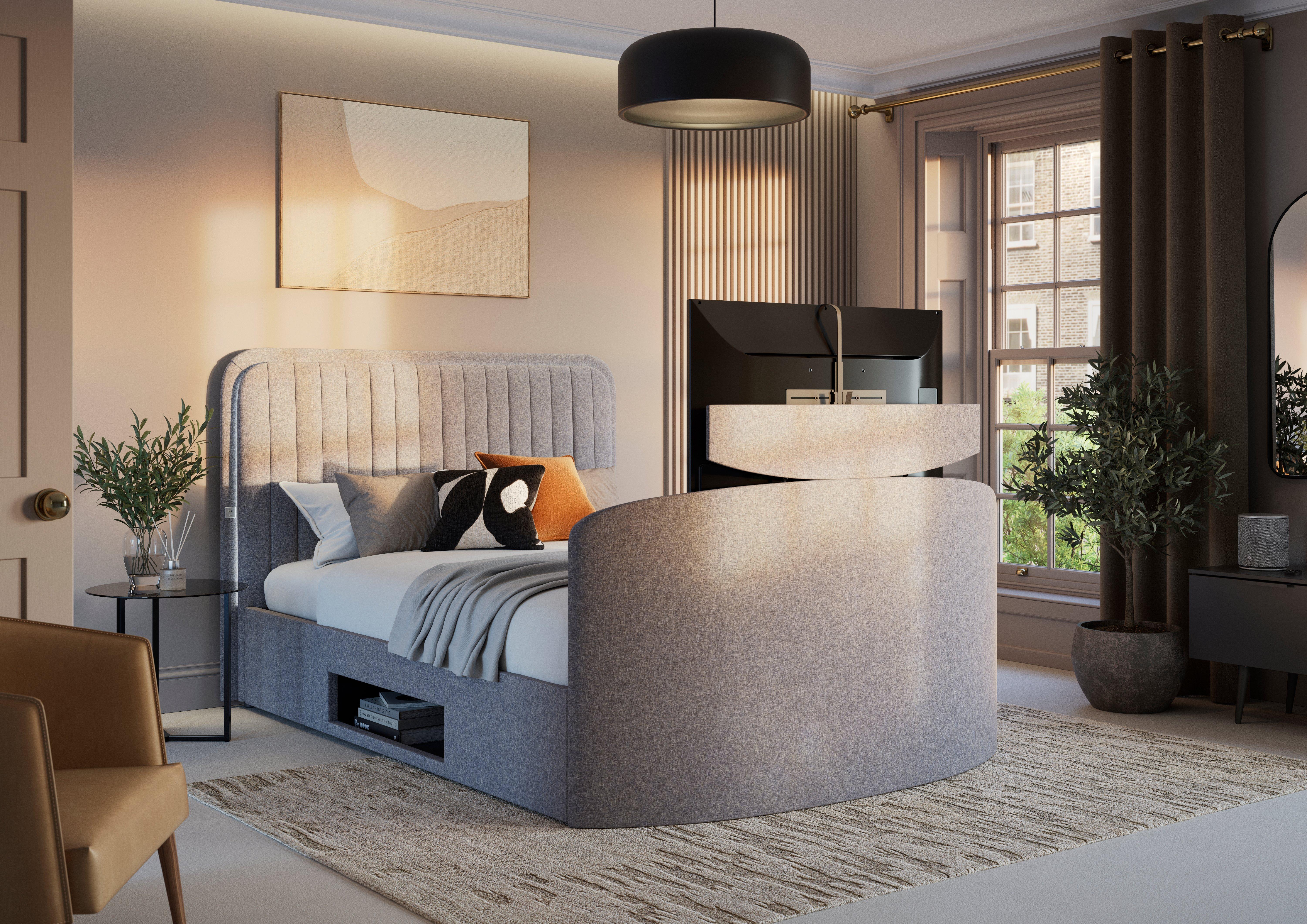 Alexis Upholstered Ottoman LG TV Bed Frame