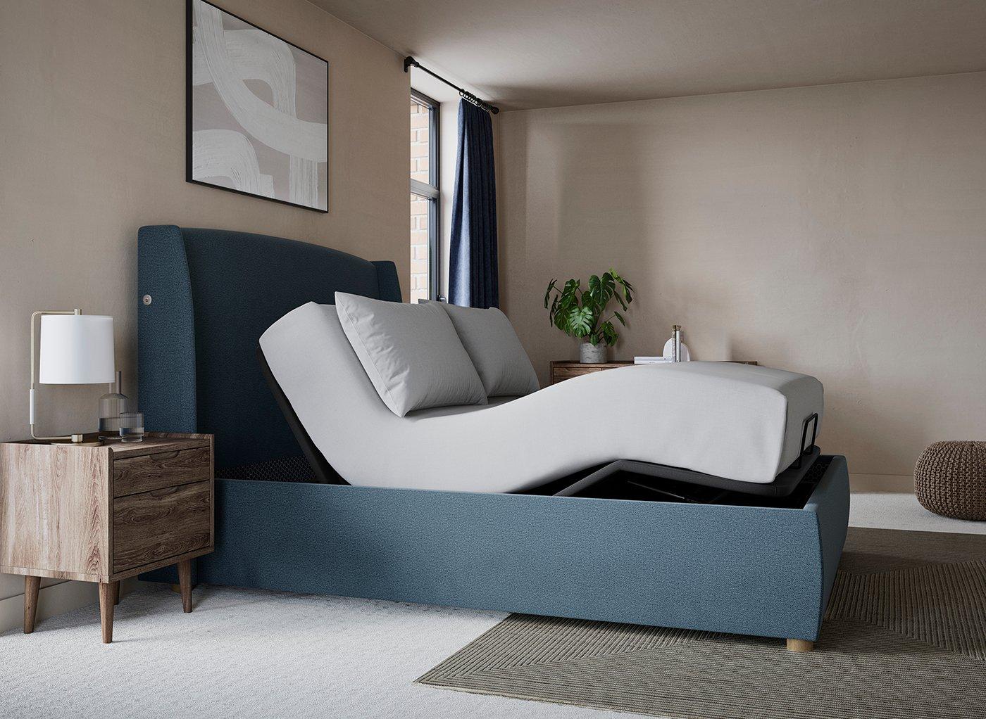 TEMPUR® Linford Ergomotion Adjustable Upholstered Bed Frame