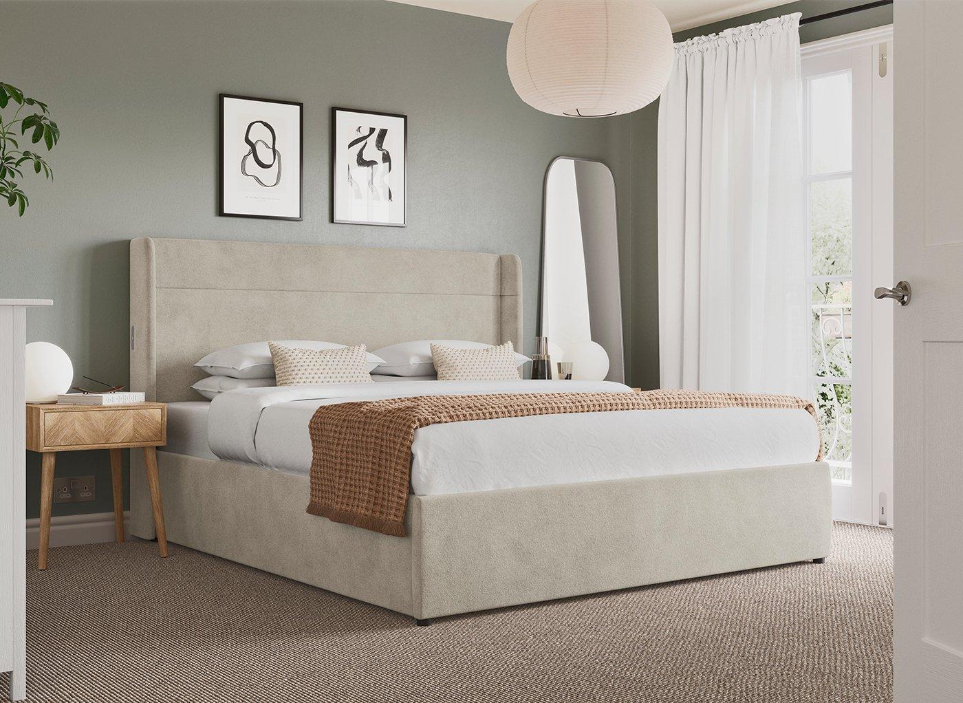 Sterling Upholstered Electric Ottoman Bed Frame
