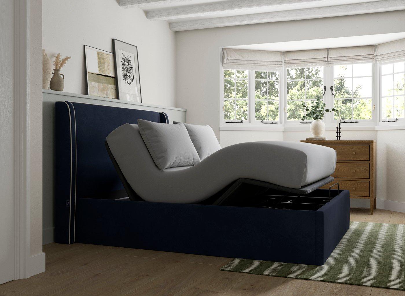 Silentnight Payton Ergomotion Adjustable Upholstered Bed Frame