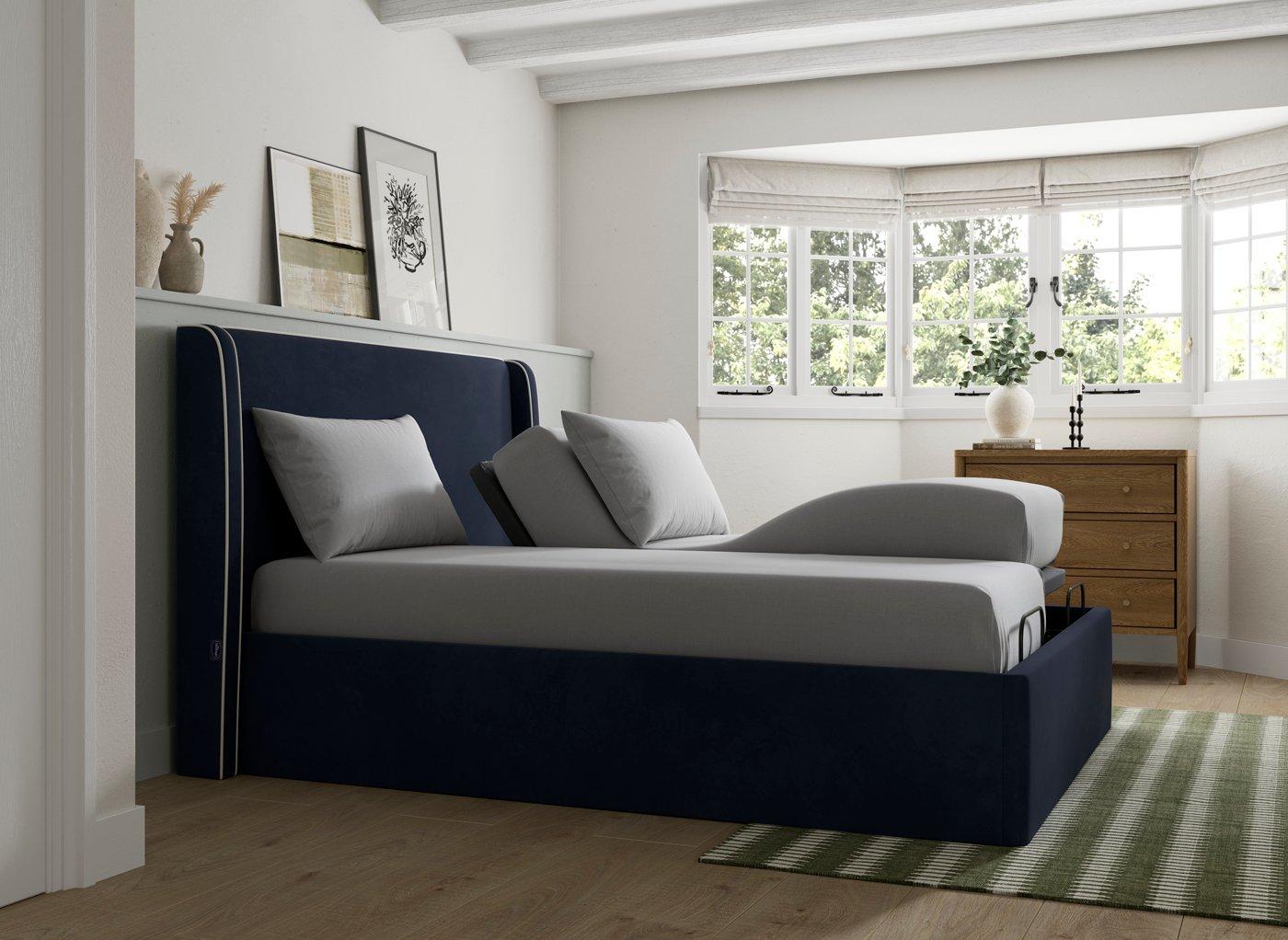 Silentnight Payton Ergomotion Adjustable Upholstered Bed Frame