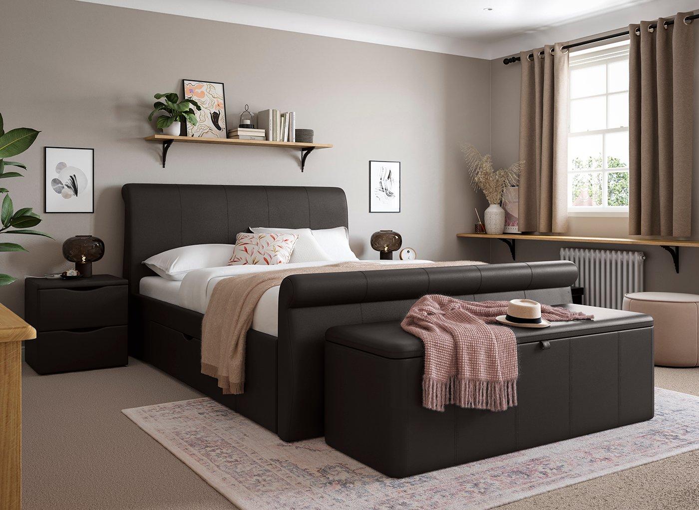 Chocolate brown bedroom ideas get the look with a brown bed frame