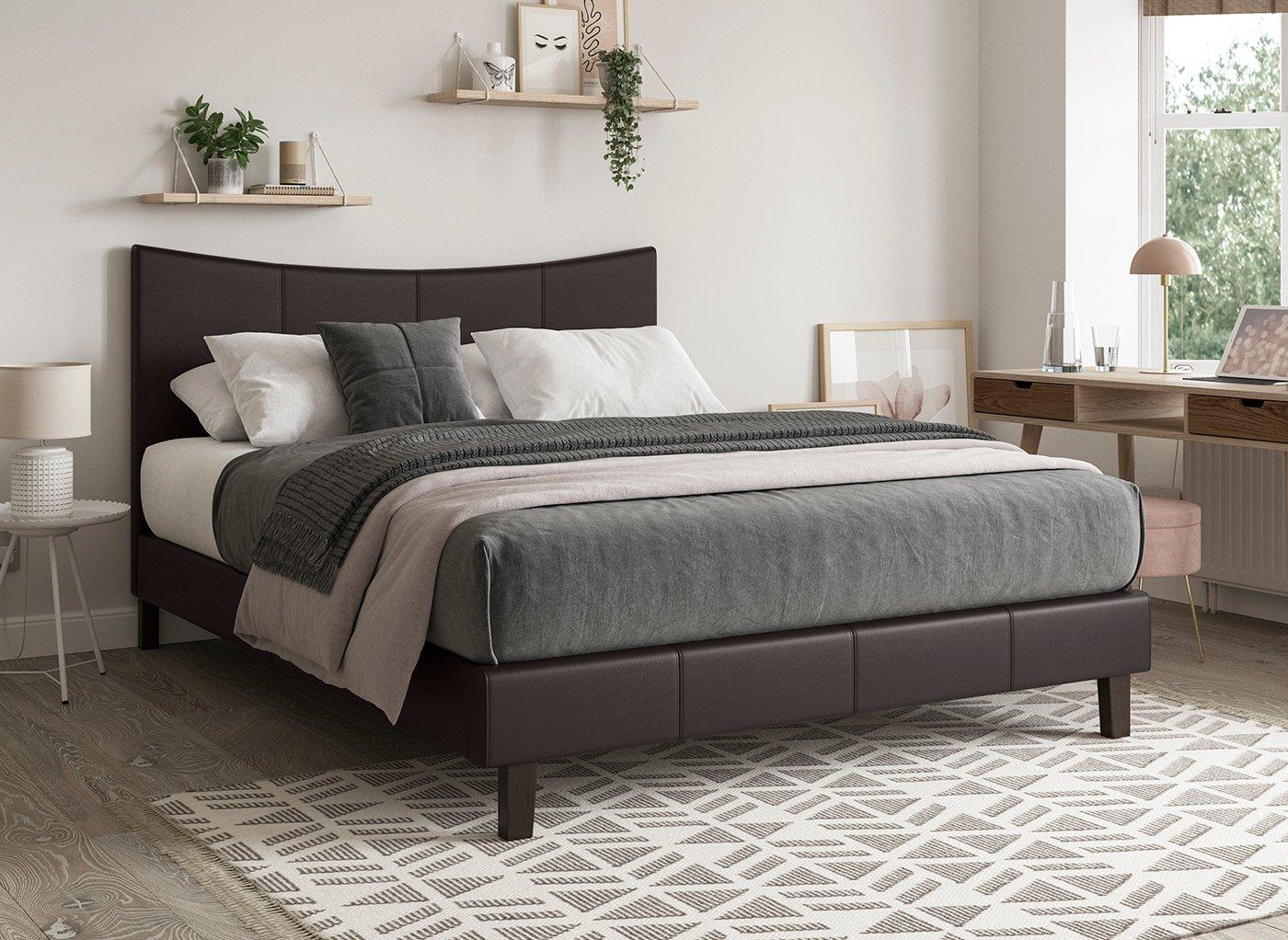 Jakarta Faux Leather Low Rise Bed Frame