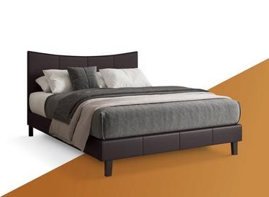 jakarta faux leather low rise bed frame