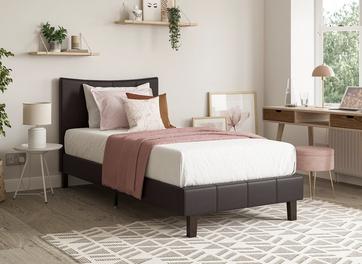 Jakarta Faux Leather Low Rise Bed Frame
