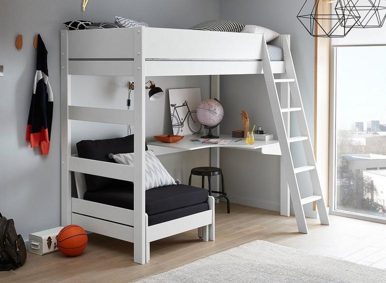 Anderson Desk High Sleeper With Black Chair Kids Dreams