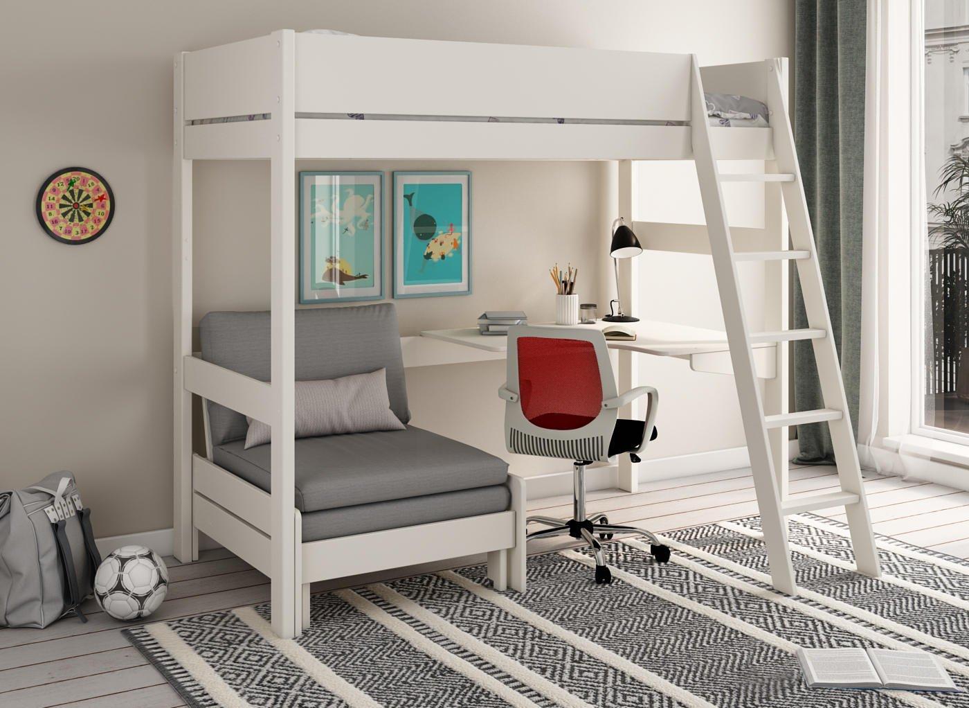 High sleeper double on sale bed with desk