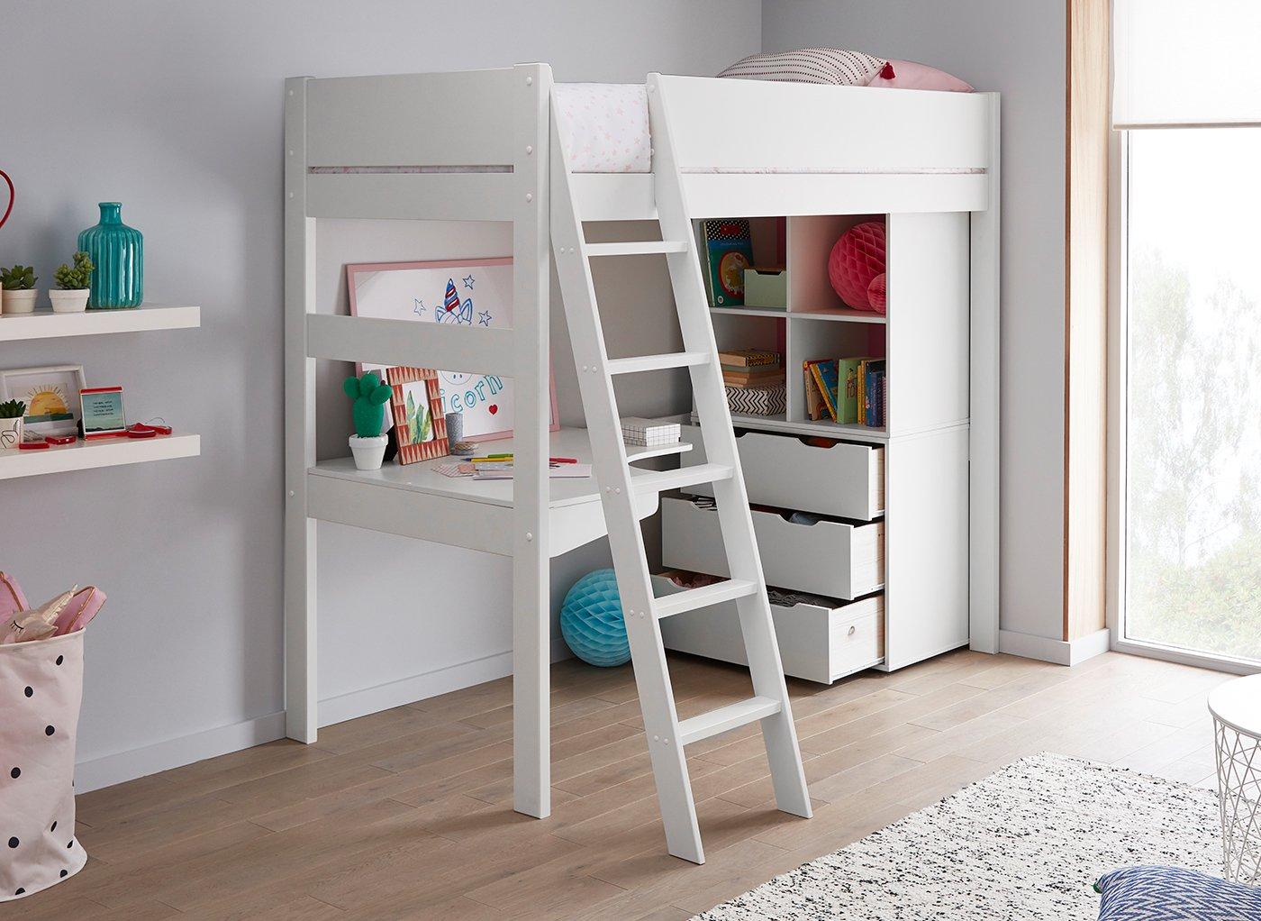 Anderson Desk High Sleeper With Storage Kids Dreams