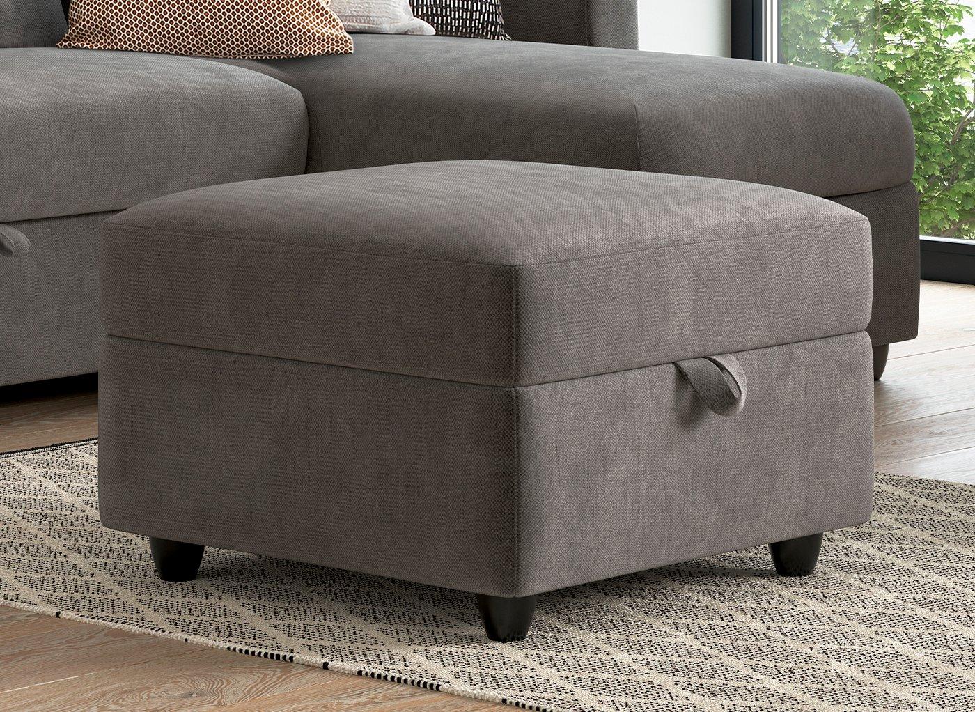 Fabric covered deals ottoman